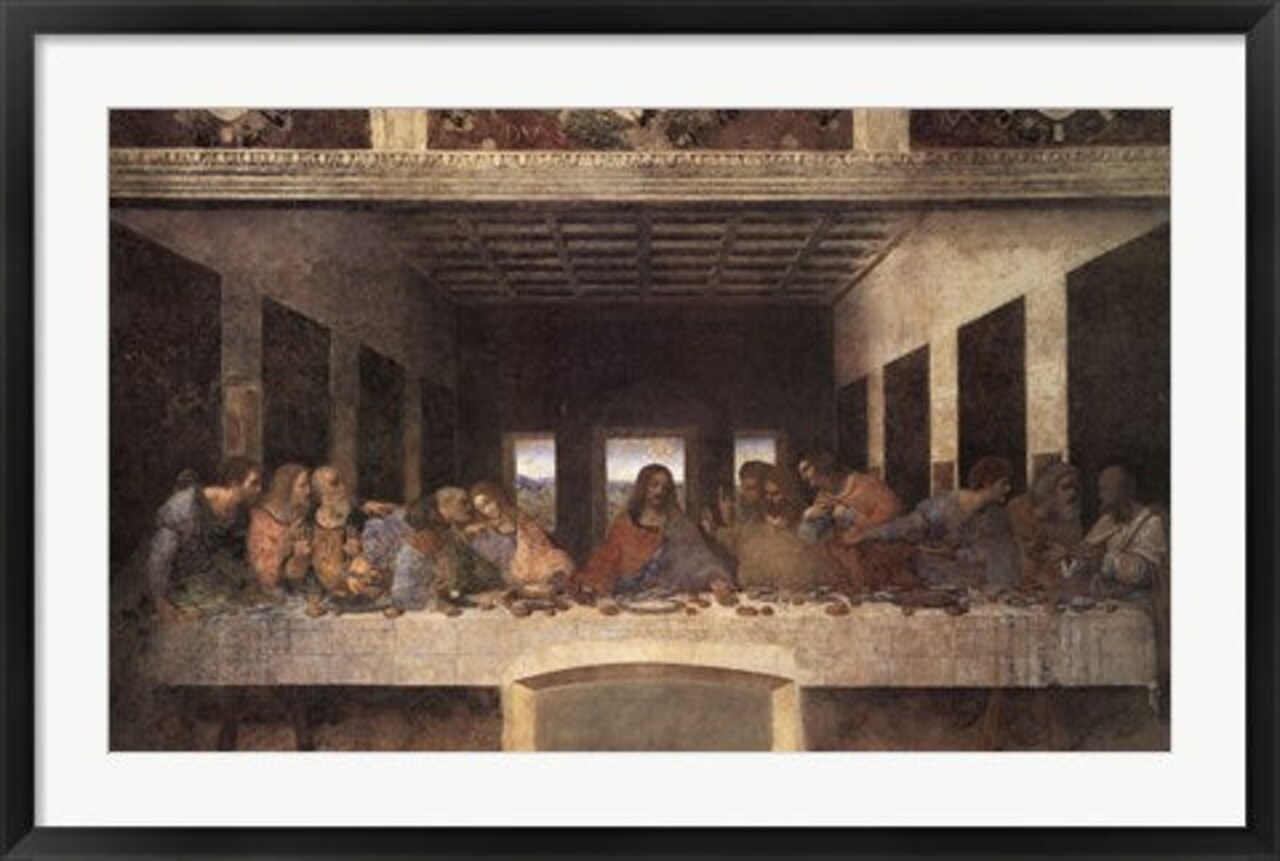 Framed Art The Last Supper, c.1498 (post-restoration) by Leonardo Da Vinci Wall Decor 18x24 Artwork